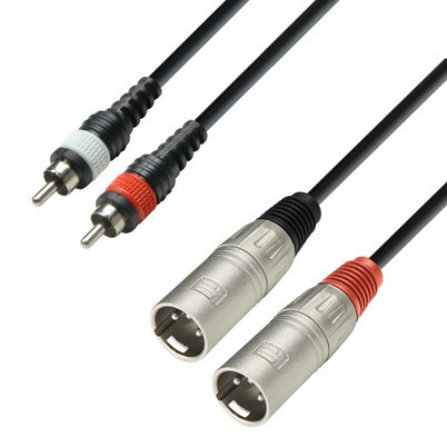 Adam Hall Cables K3TMC0300 2x Cinch auf XLR m&auml;nnlich
