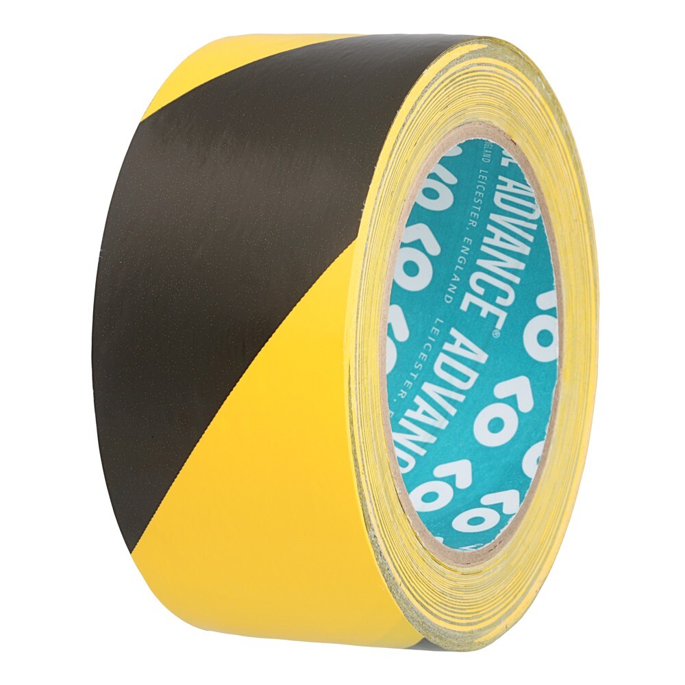 Adam Hall 5803 Warnband PVC, Schwarz/Gelb, 50mm