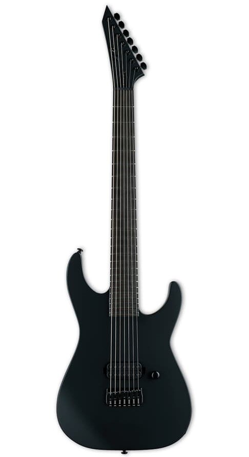 ESP LTD M-7HT Baritone Black Metal BLKS Black Satin